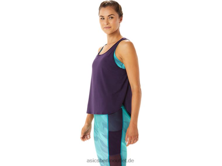 Ärmelloses Damenoberteil mit Seitenschlitz BL4N2934Asics Nachtschatten
