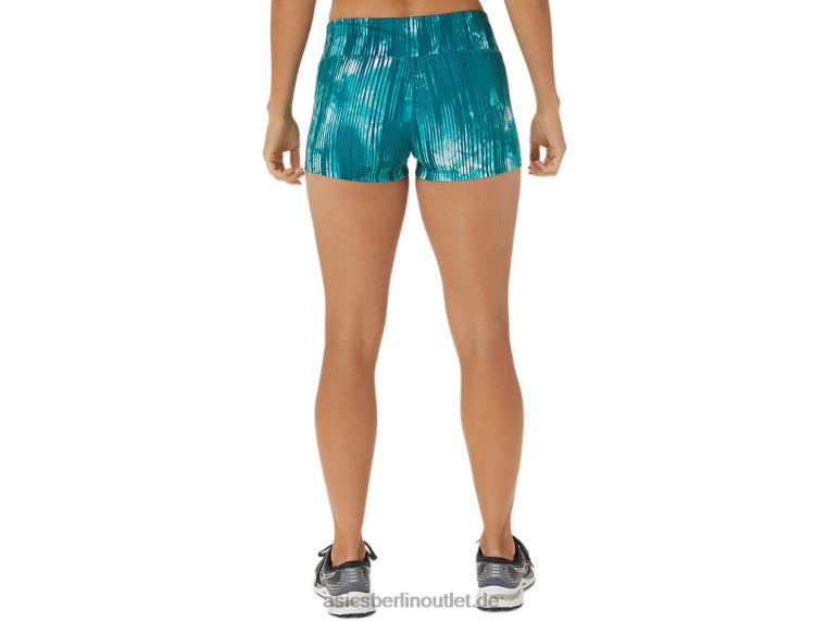 2-Zoll-Zugshorts für Damen BL4N3083Asics Perf Batik-Samt-Kieferndruck