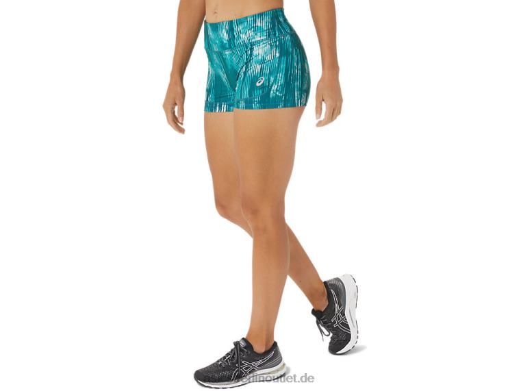 2-Zoll-Zugshorts für Damen BL4N3083Asics Perf Batik-Samt-Kieferndruck