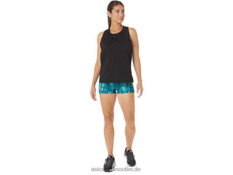2-Zoll-Zugshorts für Damen BL4N3083Asics Perf Batik-Samt-Kieferndruck