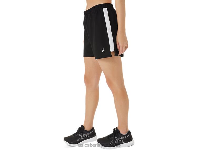 3-Zoll-Shorts für Damen, fertig eingestellt BL4N2909Asics Leistung schwarz/weiß