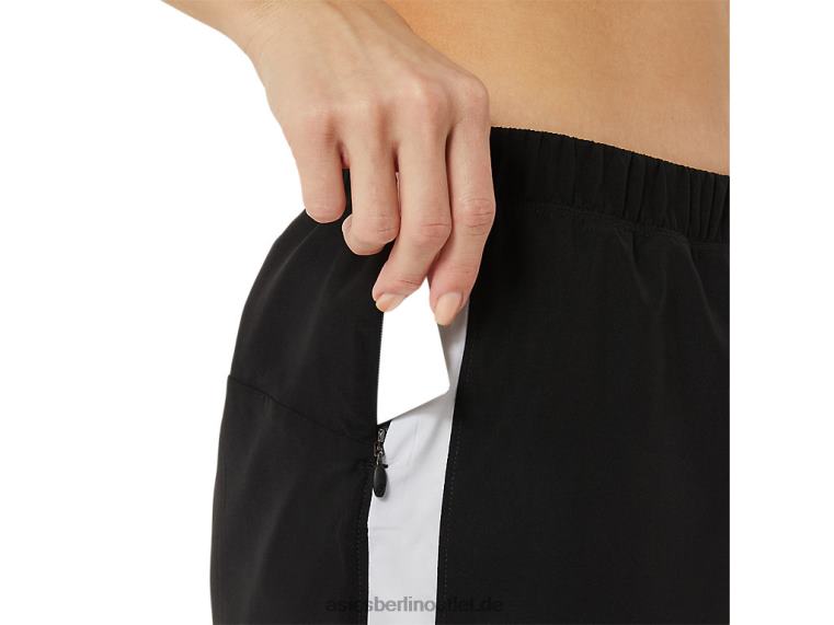 3-Zoll-Shorts für Damen, fertig eingestellt BL4N2909Asics Leistung schwarz/weiß