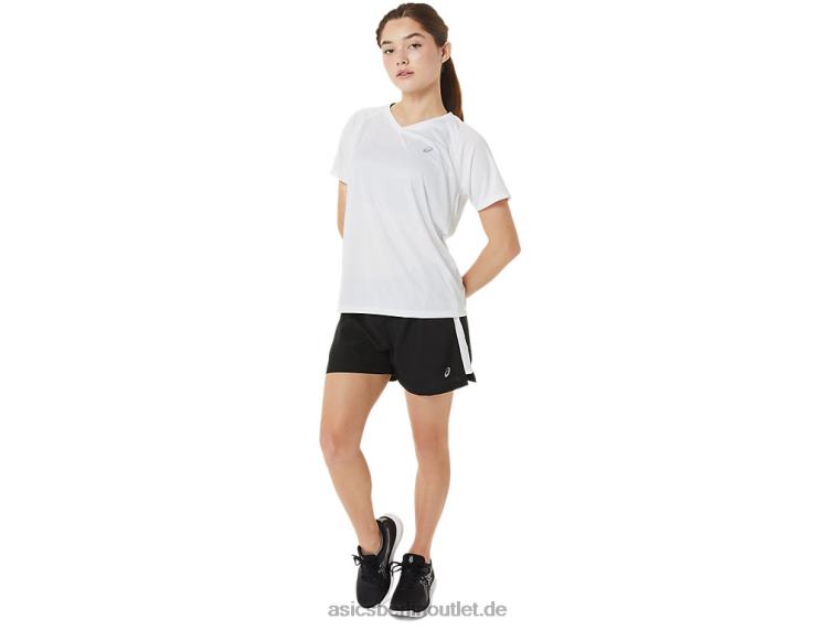 3-Zoll-Shorts für Damen, fertig eingestellt BL4N2909Asics Leistung schwarz/weiß