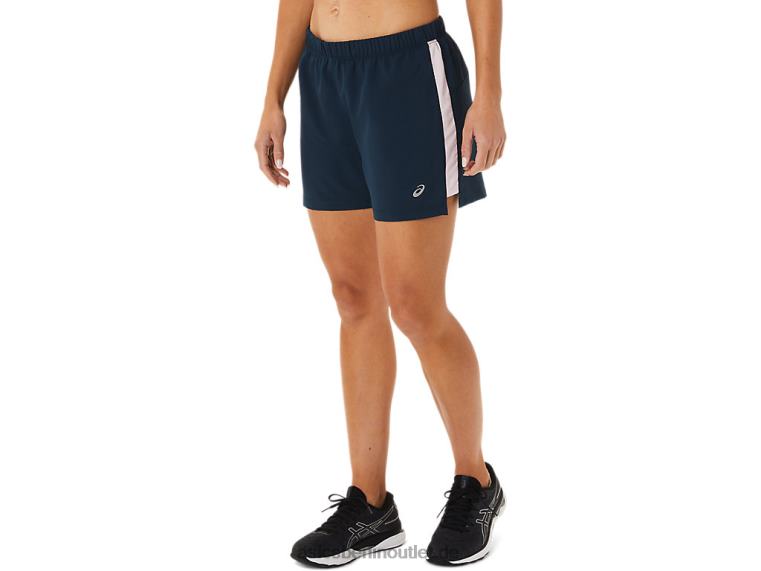 3-Zoll-Shorts für Damen, fertig eingestellt BL4N3339Asics Französischblau/kaum rosa