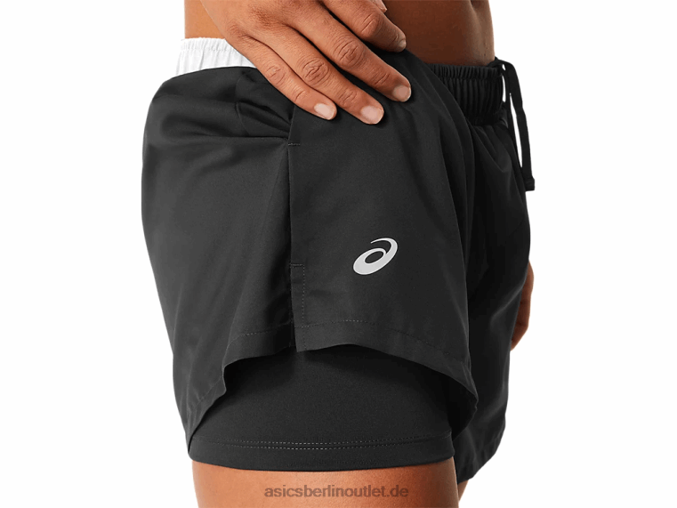 Damen-Courtshorts BL4N2465Asics Leistung schwarz