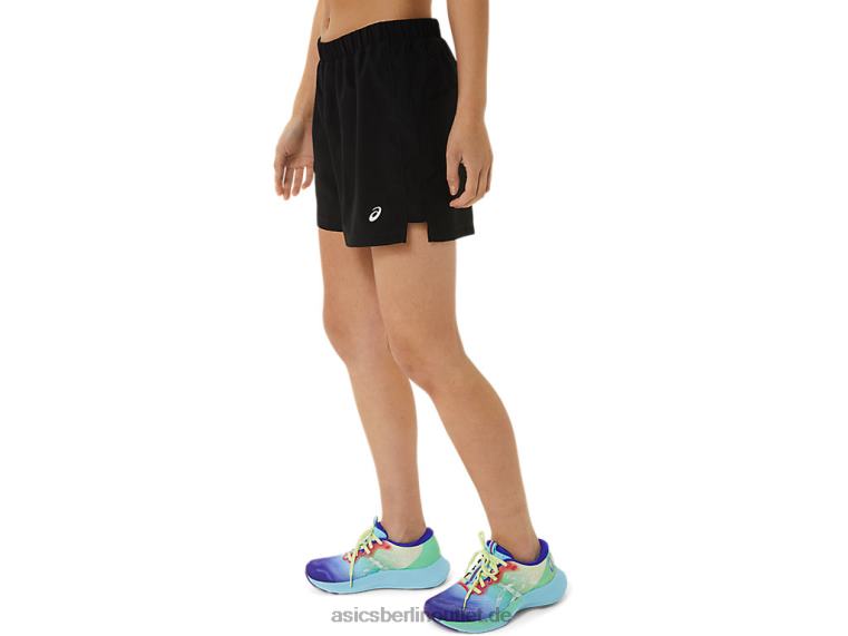 Damen-Fertigset, 3 Zoll kurzes Lam BL4N3306Asics Leistung schwarz