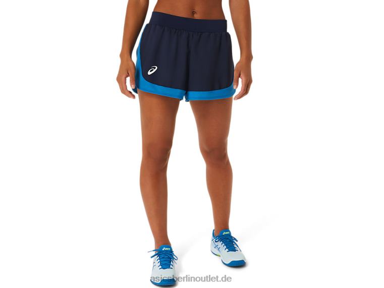 Damen-Match-Shorts BL4N2240Asics Mitternacht/Gefahrengrün