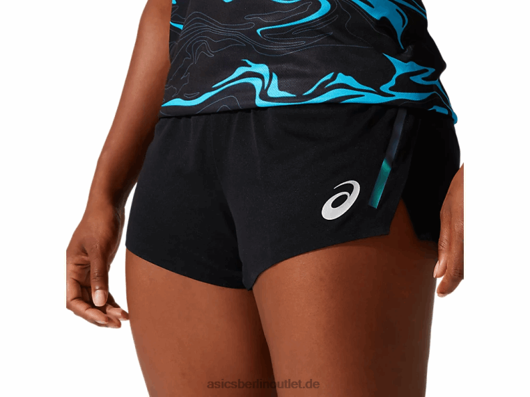 Damen-Shorts aus leichtem Strick BL4N4068Asics Leistung schwarz