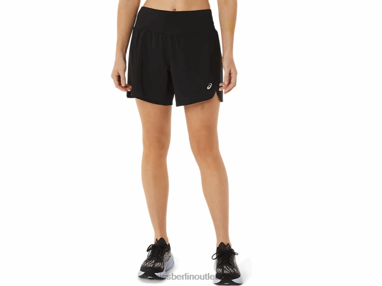 Damen-Straße 2-n-1 5,5 Zoll kurz BL4N3002Asics Leistung schwarz