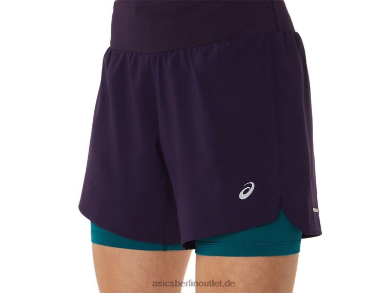 Damen-Straße 2-n-1 5,5 Zoll kurz BL4N3025Asics Nachtschatten/Samtkiefer
