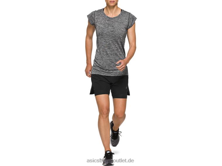 Damen-Straße 2-n-1 5,5 Zoll kurz BL4N3787Asics Leistung schwarz