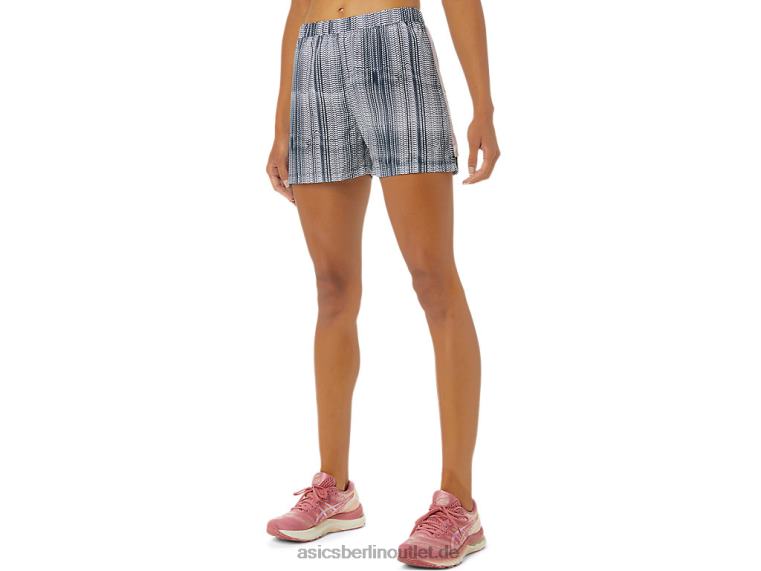 Fertig eingestellte 3-Zoll-Grafikshorts für Damen BL4N3474Asics französischer Blaudruck/kaum rosa