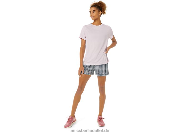 Fertig eingestellte 3-Zoll-Grafikshorts für Damen BL4N3474Asics französischer Blaudruck/kaum rosa