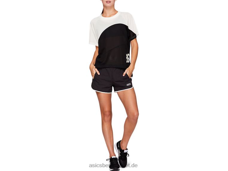 Gewebte Sport-Moment-Shorts für Damen BL4N4167Asics Leistung schwarz