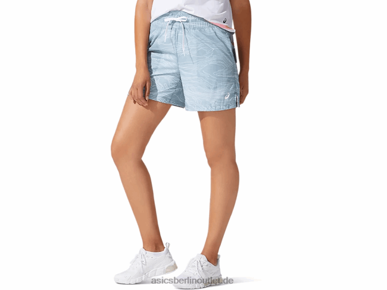 Luftige, gewebte Damen-Shorts BL4N4071Asics rauchblau