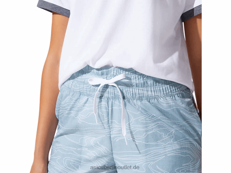Luftige, gewebte Damen-Shorts BL4N4071Asics rauchblau