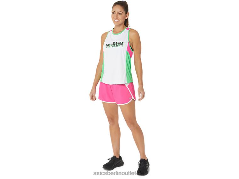 Neue, starke, umfunktionierte Laufshorts für Damen BL4N2352Asics Rosa/Weiß
