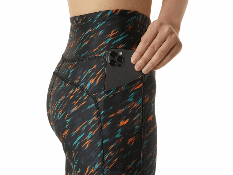Pr Lyte 5-Zoll-Laufshorts für Damen mit Taschen BL4N3301Asics Nachtschatten/Salbei-Druck