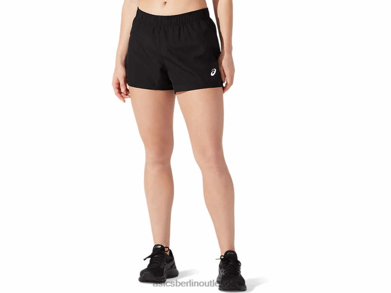 Silberne 4-Zoll-Shorts für Damen BL4N2779Asics Leistung schwarz