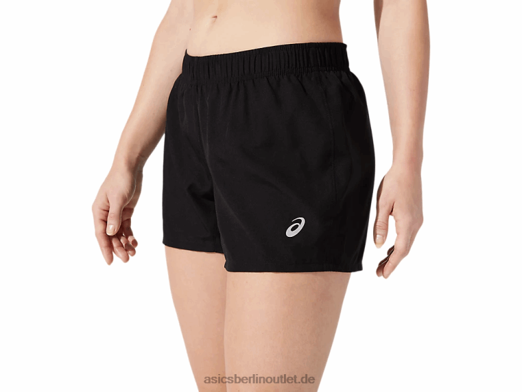 Silberne 4-Zoll-Shorts für Damen BL4N2779Asics Leistung schwarz