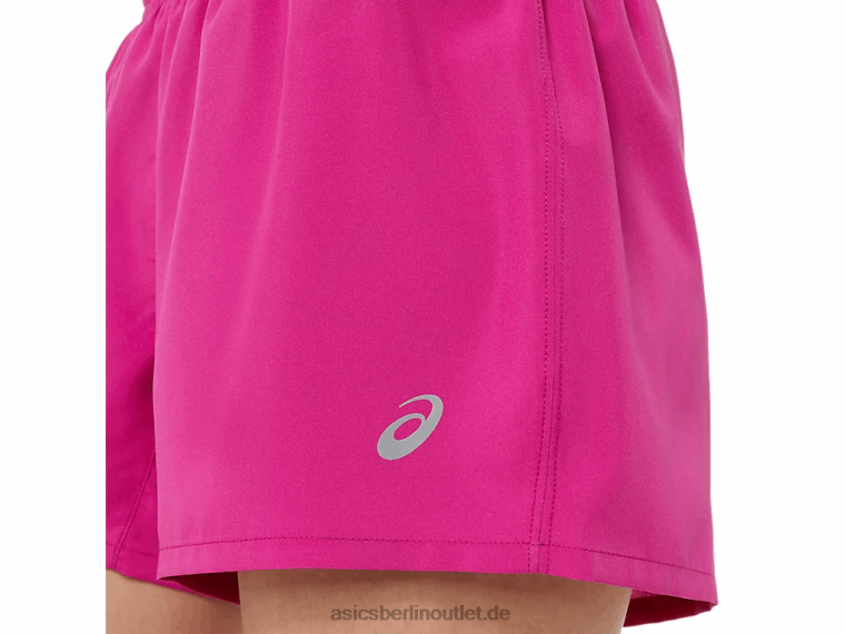 Silberne 4-Zoll-Shorts für Damen BL4N3580Asics fuchsiarot