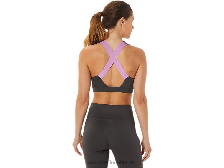 Damen-BH mit überkreuztem Rücken und Trägern BL4N2956Asics Obsidiangrau