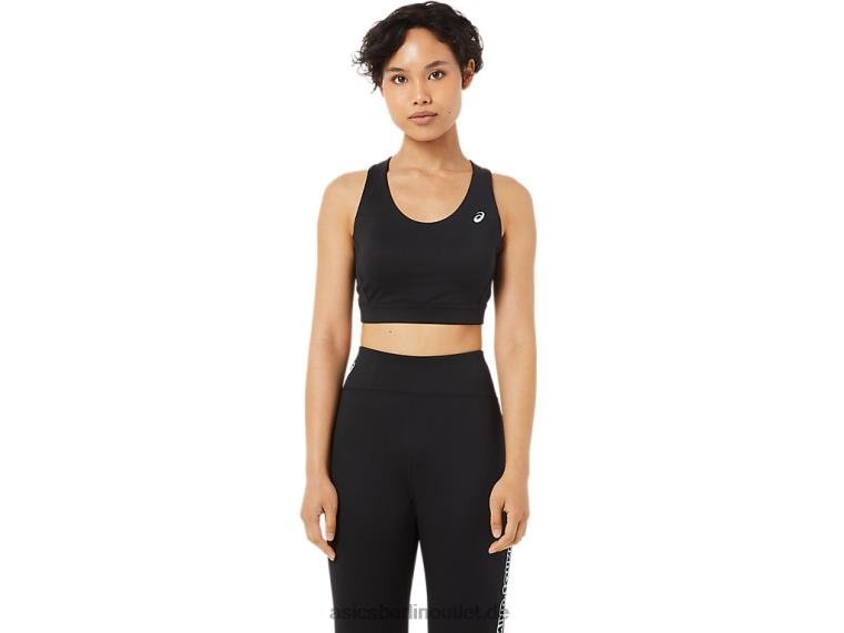 Damen-BH mit überkreuztem Rücken und Trägern BL4N3371Asics Leistung schwarz