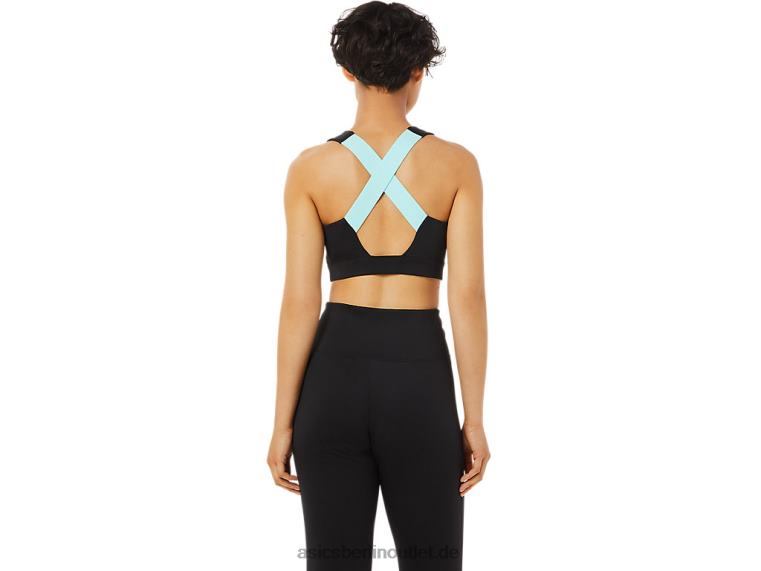 Damen-BH mit überkreuztem Rücken und Trägern BL4N3371Asics Leistung schwarz