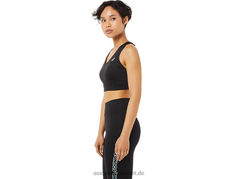 Damen-BH mit überkreuztem Rücken und Trägern BL4N3371Asics Leistung schwarz