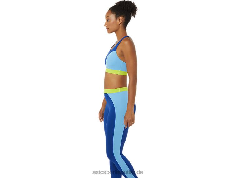 Damen, der neue starke, wiederverwendete BH BL4N3842Asics blau/arktischer Himmel/grüner Gecko