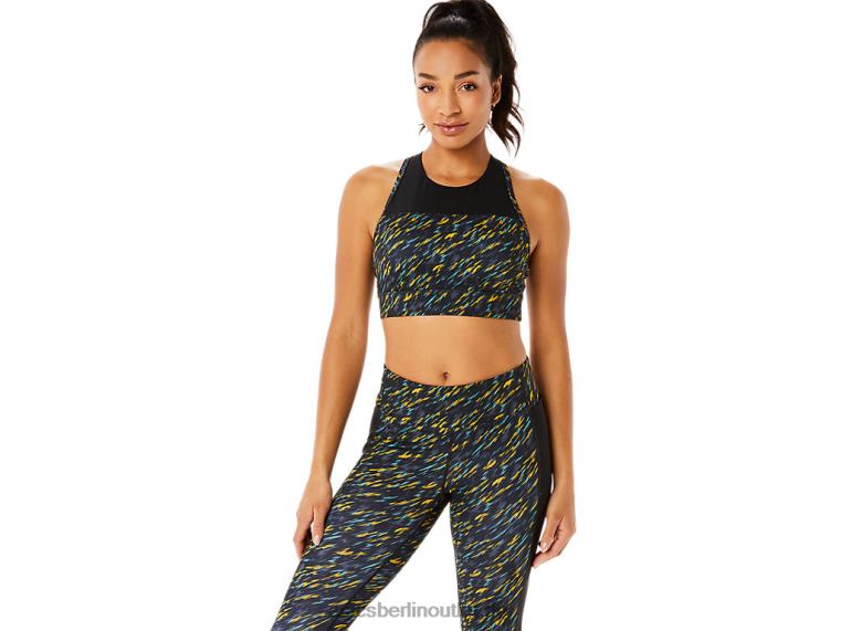 Kate-Träger-BH für Damen BL4N3393Asics Nachtschatten/Salbei-Druck