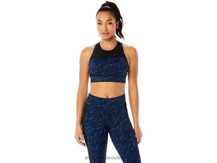 Kate-Träger-BH für Damen BL4N3513Asics Nachtschatten/Seefahrt-Druck