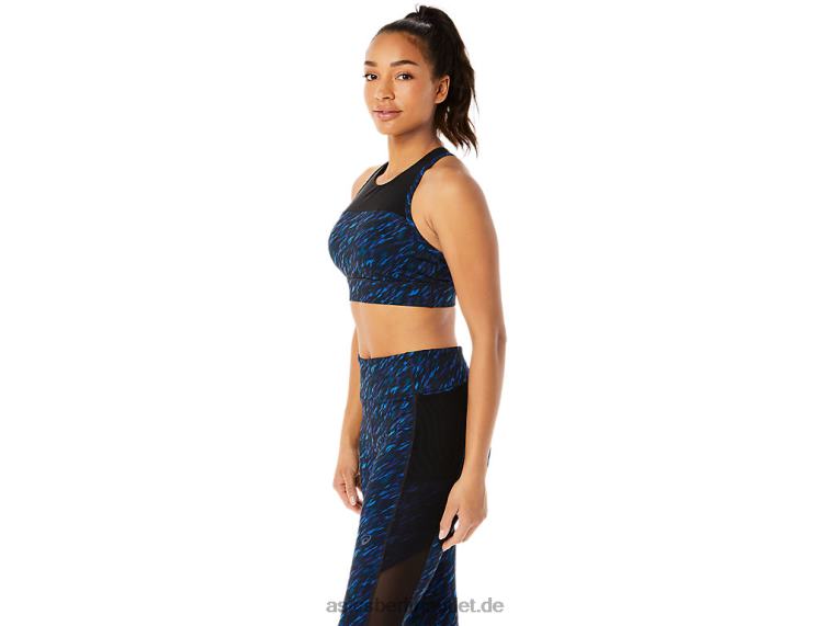 Kate-Träger-BH für Damen BL4N3513Asics Nachtschatten/Seefahrt-Druck