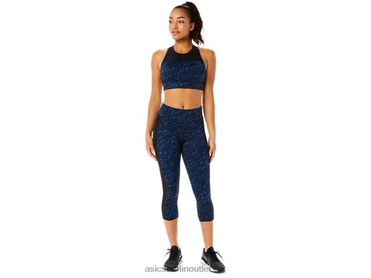 Kate-Träger-BH für Damen BL4N3513Asics Nachtschatten/Seefahrt-Druck