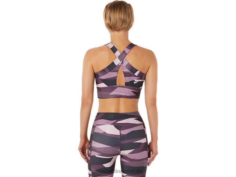 Neuer Strong 92 bedruckter BH für Damen BL4N3337Asics kaum Rosendruck