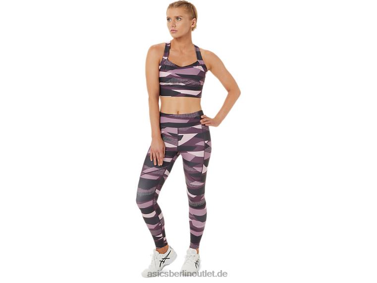 Neuer Strong 92 bedruckter BH für Damen BL4N3337Asics kaum Rosendruck