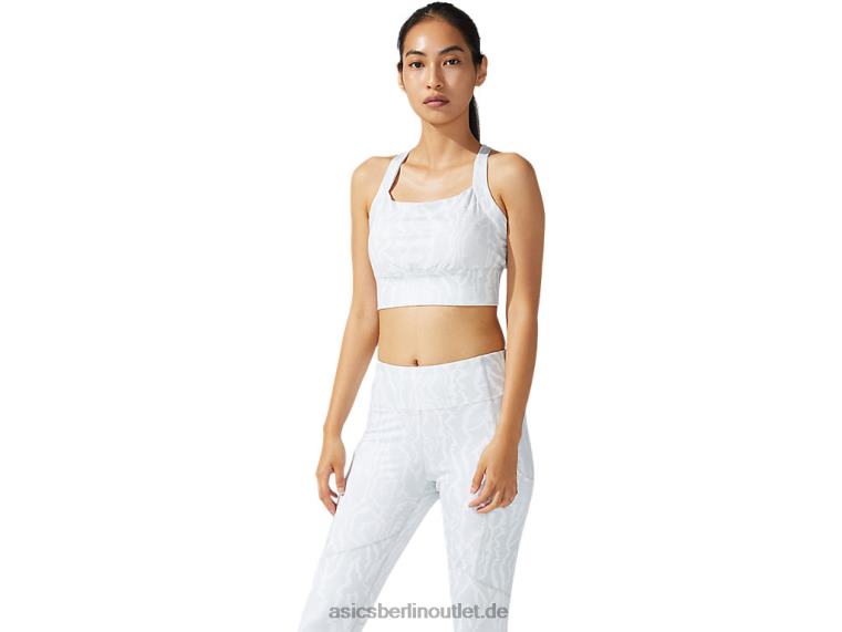Neuer Strong 92 bedruckter BH für Damen BL4N3776Asics brillantweißer Druck