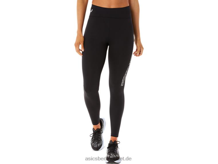 Damen-Tight mit Logo-Grafik BL4N2925Asics Performance-Schwarz/Rauchgrau