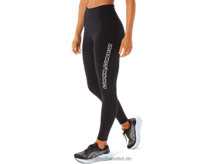 Damen-Tight mit Logo-Grafik BL4N2925Asics Performance-Schwarz/Rauchgrau