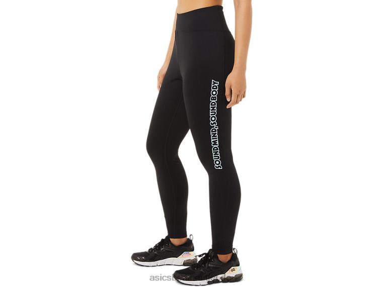 Damen-Tight mit Logo-Grafik BL4N3384Asics Leistung schwarz