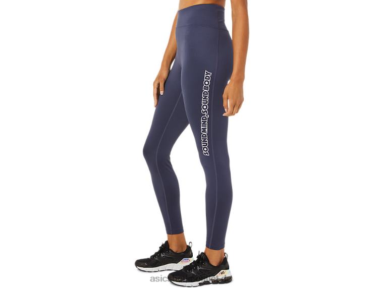 Damen-Tight mit Logo-Grafik BL4N3392Asics Indigo-Nebel