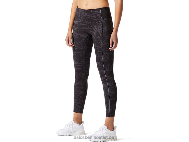Damen-Tight mit Paspelierung und Grafik BL4N4042Asics Performance-Schwarz/Trägergrau