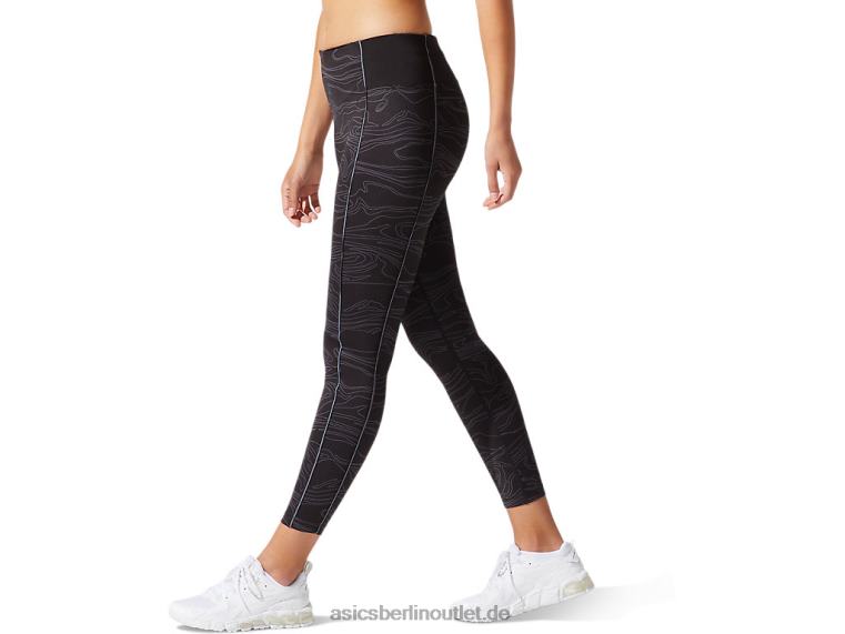 Damen-Tight mit Paspelierung und Grafik BL4N4042Asics Performance-Schwarz/Trägergrau