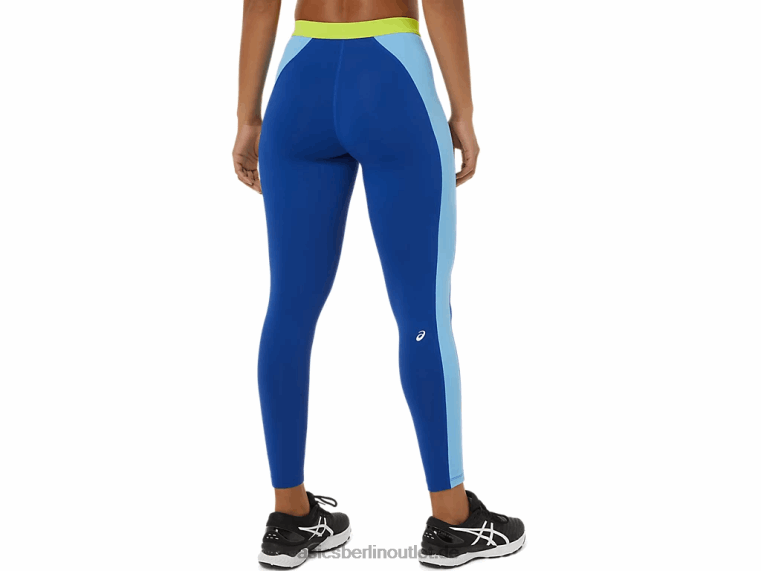 Damen-Tights, die neue starke, umfunktionierte Tight BL4N3825Asics blau/arktischer Himmel/grüner Gecko