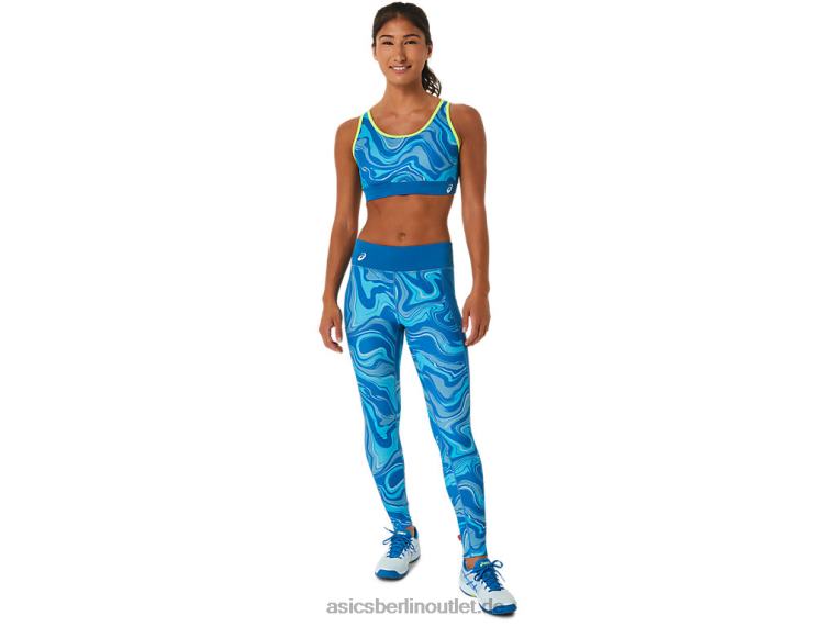 Grafik-Tight für Damen BL4N2524Asics wiedergeborenes Blau