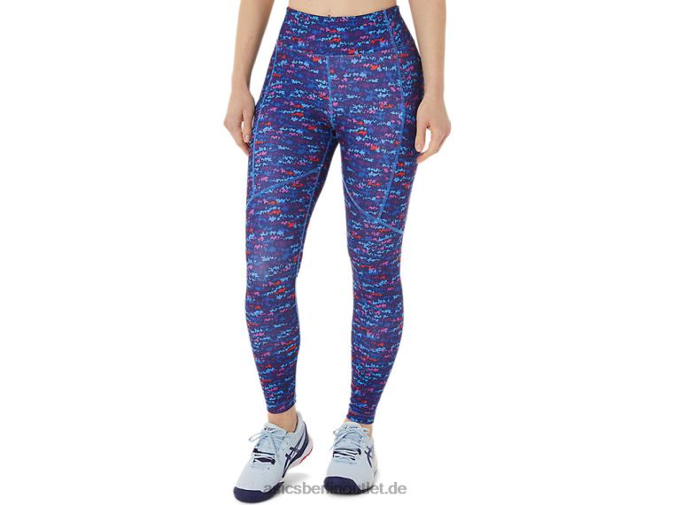Neue Strong 92 bedruckte Tight für Damen BL4N3004Asics Tennis Japan gebürstete Aop-Orchidee