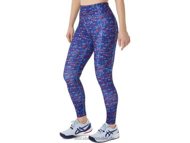 Neue Strong 92 bedruckte Tight für Damen BL4N3004Asics Tennis Japan gebürstete Aop-Orchidee