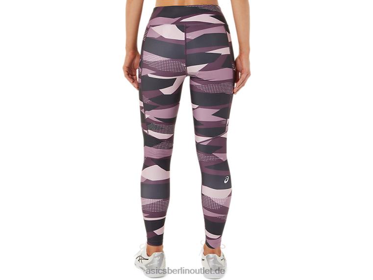 Neue Strong 92 bedruckte Tight für Damen BL4N3340Asics kaum Rosendruck