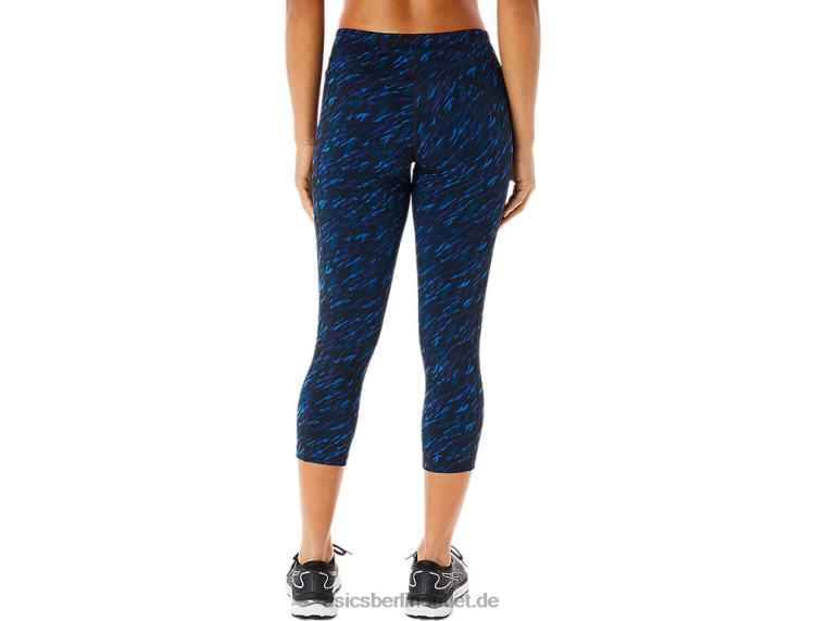 Performance-Capri für Damen BL4N3524Asics Nachtschatten/Seefahrt-Druck