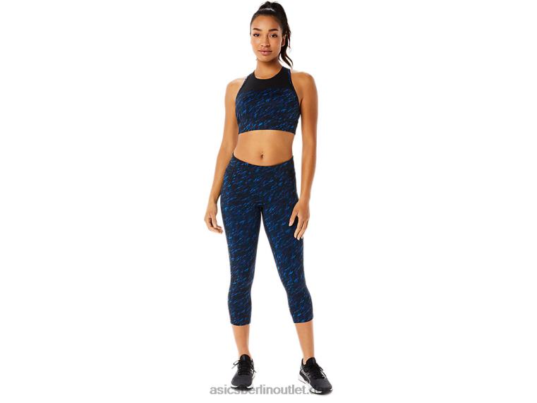 Performance-Capri für Damen BL4N3524Asics Nachtschatten/Seefahrt-Druck